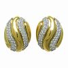 David Webb Diamond 18k Gold Platinum Earrings