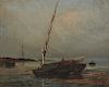 WINCKWORTH ALLAN GAY, (American, 1821-1910), Ship on the Shore