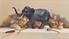 ROBERT DOUGLAS HUNTER, (American, 1928-2014), Arrangement with a Siamese Elephant, 1995