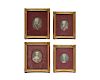 FRENCH SCHOOL , (18th century), Four Oval Portrait Miniatures