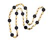 18K Gold and Onyx Necklace