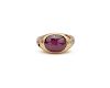 18K Gold, Star Ruby, and Diamond Ring