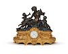 TIFFANY & CO. Louis XV Style Gilt and Patinated Bronze Figural Mantle Clock