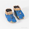 Pair of Central Plains Beaded Hide Moccasins