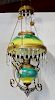 VICTORIAN FIXTURE WITH FLORAL GLASS SHADE