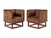 Josef Hoffman
(Austrian 1870-1956)
Pair of Cabinett Lounge Chairs, c. 1990 Wittmann Mobelwerkstattten, Austria