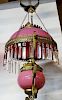 VICTORIAN FIXTURE WITH PINK FONT & SHADE