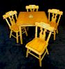 C. 1964 EBERSON CHILDS TABLE & 4 CHAIRS