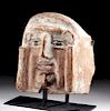 Romano-Egyptian Pottery Sarcophagus Lid Fragment - Face