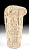 Translated Sumerian Clay Cuneiform Foundation Cone