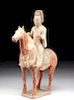 Tang Pottery Horse & Female Rider - ex Christie's