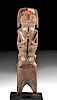 Chimu Wood Figure w/ Gold, Spondylus, Nacre, Turquoise