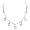 Cultured Pearl and Diamond Ribbon Necklace