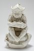 Porcelain Sculpture of Monkey with Mask