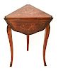 Continental Marquetry Tripod Drop Leaf Table