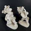 Pair Ceramic Dog Sculptures