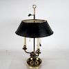 Three-Light Bronze Bouillotte Lamp