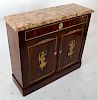 Empire Marble Top Server/Cabinet