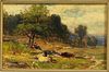 Samuel Lancaster Gerry (American, 1813-1891)      Landscape with Cows and a Figure Resting Under a Tree.