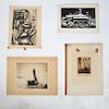 E.J. SACHS, Others: Group of Antique Prints