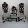 Pair Shell Carved Chairs, Another