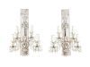 A Pair of Cut Crystal Four-Light Wall Sconces
Height 26 3/4 inches.
