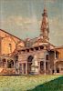 Ernesto Bensa(Italian, active 1863-1897)Basilica of Santa Croce, Florence