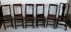 Six Continental Oak Side Chairs