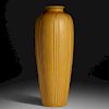Grueby Faience Company, Monumental vase with exceptional yellow glaze