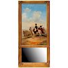 19th century trumeau mirror with Napoleon.