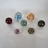 Group of Seven Crystal Paperweights