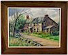 Helen Aubourg Impressionist Country House Painting