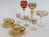 Victorian Moser Bohemian Enameled Art Glass Group