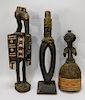 3 African Figural Wood Carved Effigy Figures
