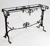 1930's Wrought Iron Console Table