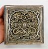 Antiques Signed Chinese Silver Dragon Trinket Box