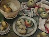 UNSIGNED. Oil On Board. Still Life Of Fruit.
