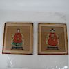 Pair Chinese Ancestral Portraits - Water
