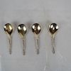 4 Silver Plate Caddy Spoons with Knight Finials