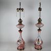 Pair Victorian Converted Gas Lamps