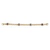 A Ladies 14K Sapphire & Diamond Link Bracelet