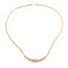 A Ladies Diamond Necklace in 14K Yellow Gold