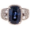 A 18K Sapphire & Diamond Ring by Hammerman Bros