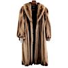 A Ladies Fox Fur Full Length Coat