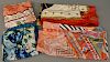 Group of four silk scarves, two hermes puris silk scarves, Gucci scarf.