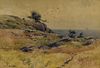 Sears Gallagher (American, 1869-1955)      Hillside Pasture with Sheep and Ocean View.