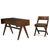 PIERRE JEANNERET Student desk and chair