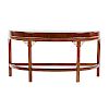 Chinese Chippendale Style Yew Wood Hall Table