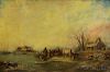 Jean Arnould Heyermans (Belgian, 1837-1892)    Winter Scene by the River