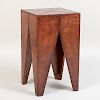 Leather Mounted Side Table, of Recent Manufacture
